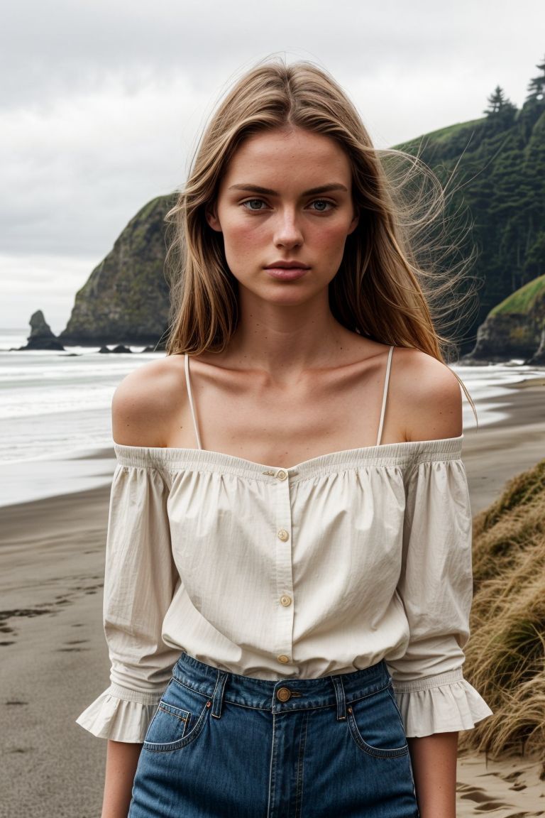 00091-4253816877-European woman, closeup, sandals, (shirt), pants, (oregon coast), ZM_kara, wide shoulders, perfect face, (contact iris_ 1.1), pa.jpg